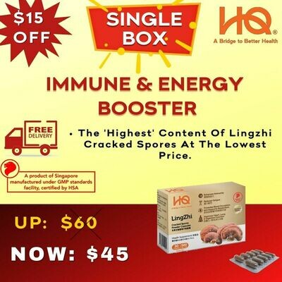 Lingzhi Cracked Spores - Single Pack (500mg x 30 capsules)