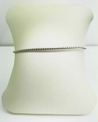 14kt White Gold Twisted Rope Bracelet
