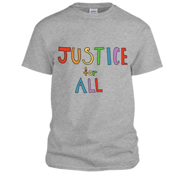 Grey T-Shirt "Justice for All"