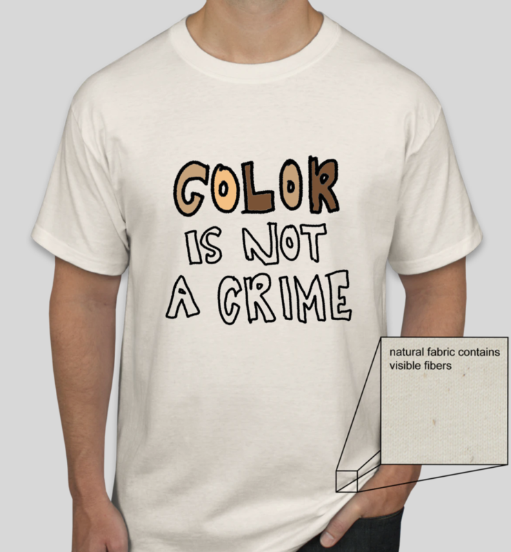Beige T-Shirt "Color is not a Crime"
