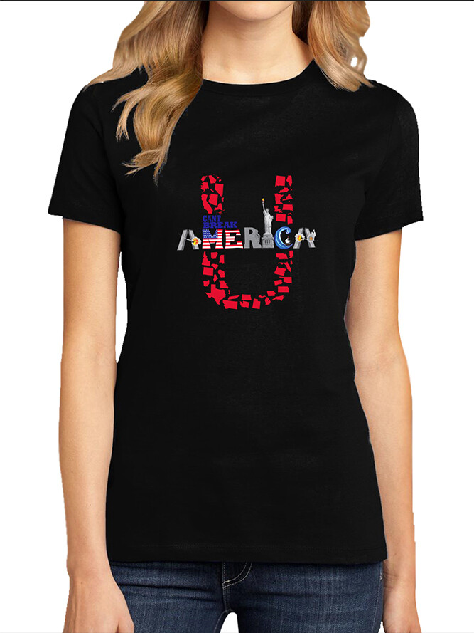 Women&#39;s Crew Neck Black T-Shirt