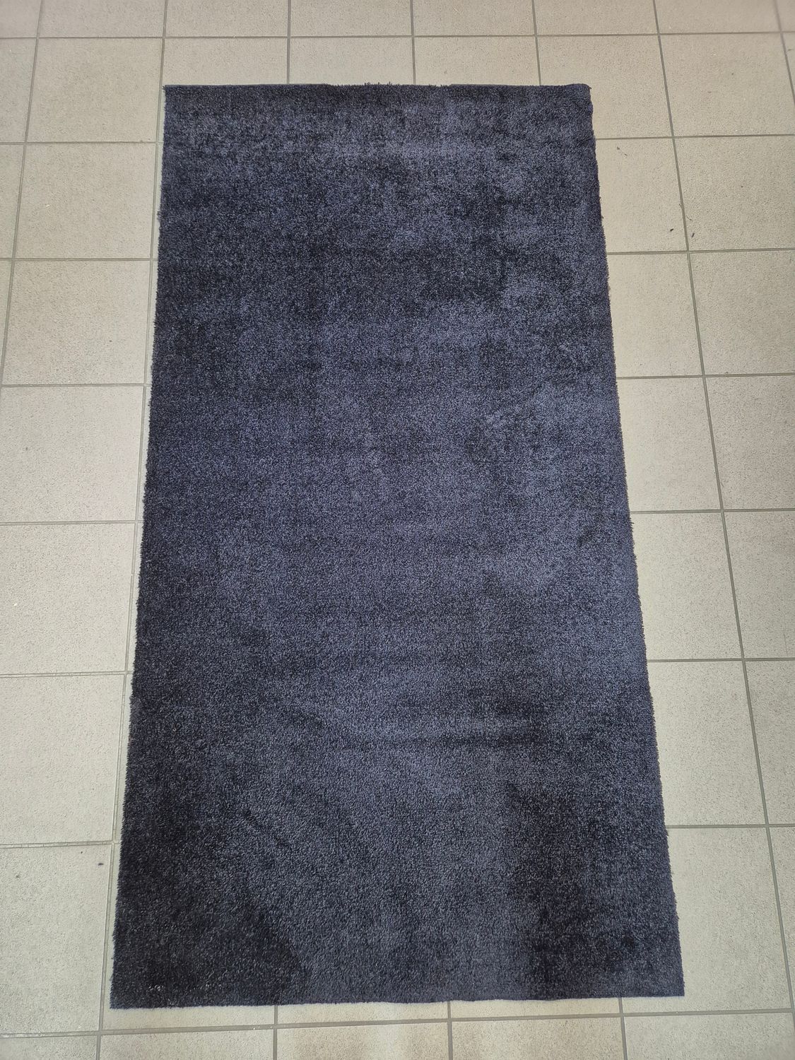 Tapis imprimé nylon noir 100x194cm