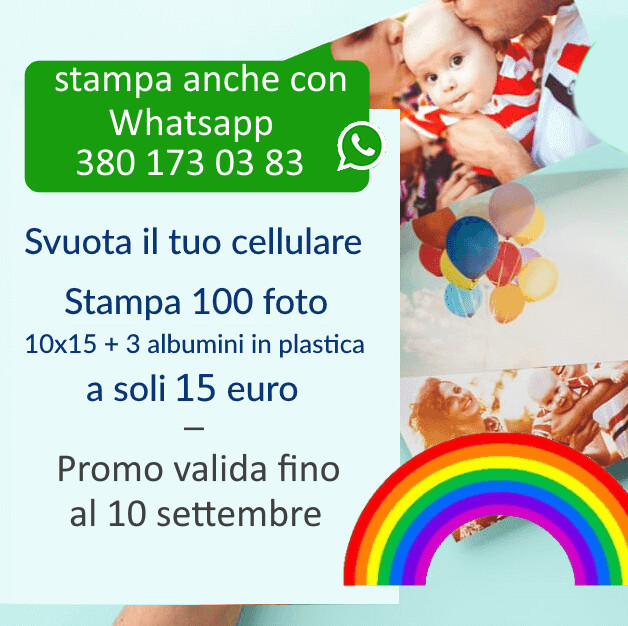 Stampa 100 Foto 10x15 + 3 albumini in plastica. Stampa 100 Foto 10x15 + 3 albumini in plastica.