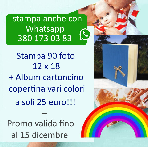 Stampa 90 Foto 12x18 + Album cartoncino copertina vari colori Stampa 90 Foto 12x18 + Album cartoncino copertina vari colori