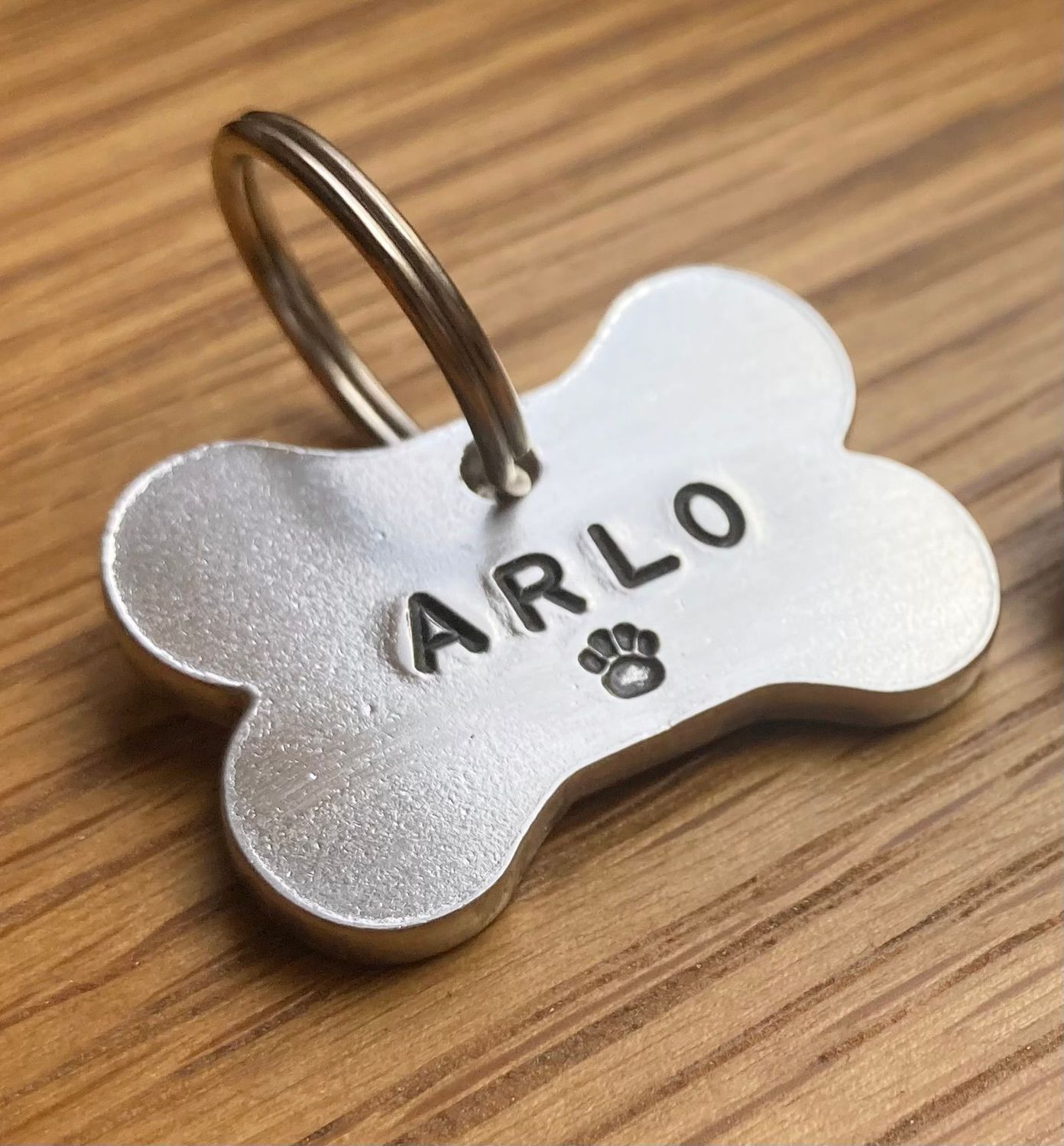 Aluminium Bone shape Dog Tag Heart