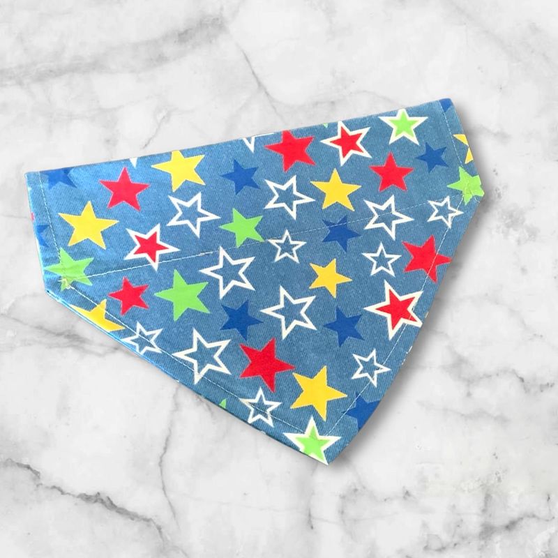 Summer Stars Dog Bandana Lightweight 100% Cotton