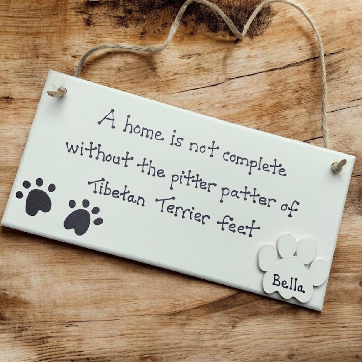 Personalised Tibetan Terrier Plaque