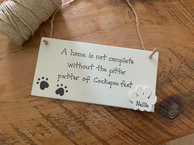 Personalised Cockapoo Plaque