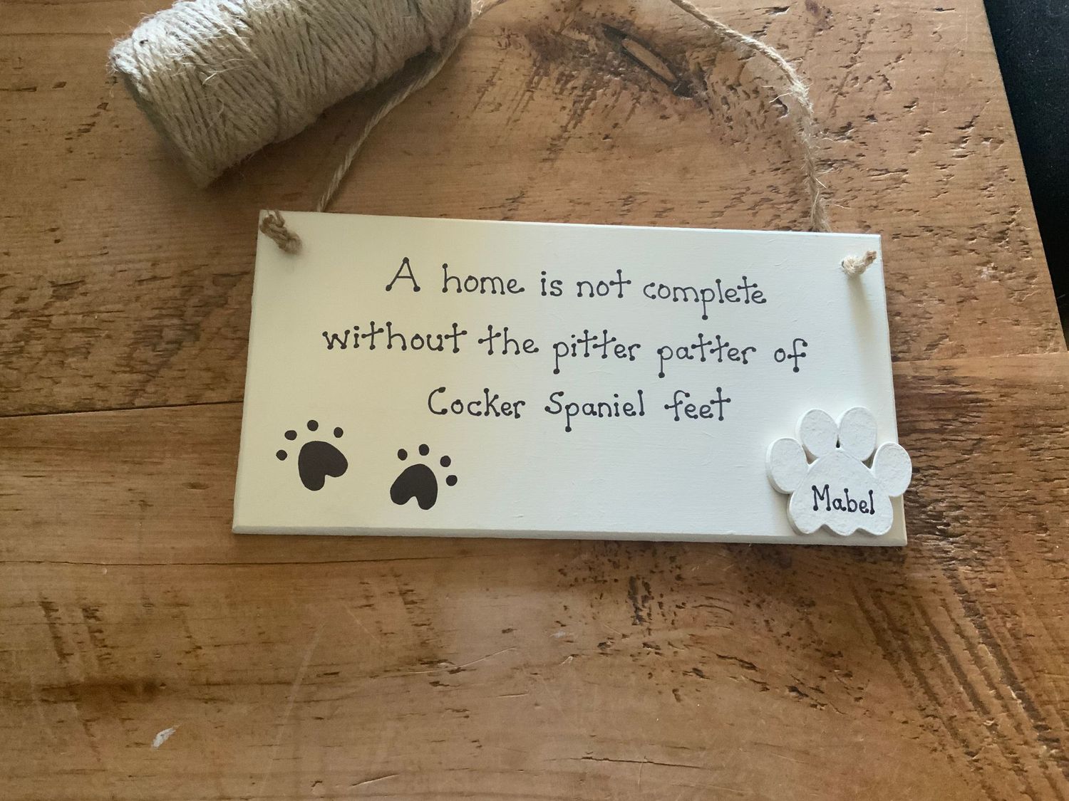 Personalised Cocker Spaniel Plaque