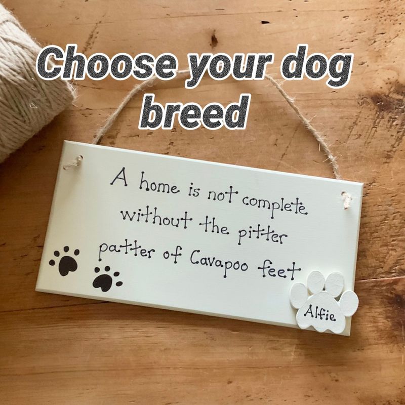 Choose your dog breed Personalised Hanging Plaque