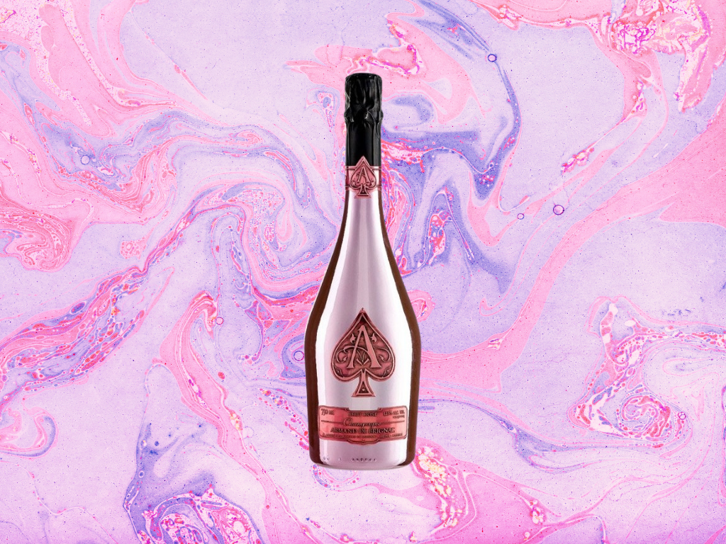 Armand De Brignac Rosè Velvet Bag
