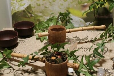 Colador natural de infusiones y te de bambu