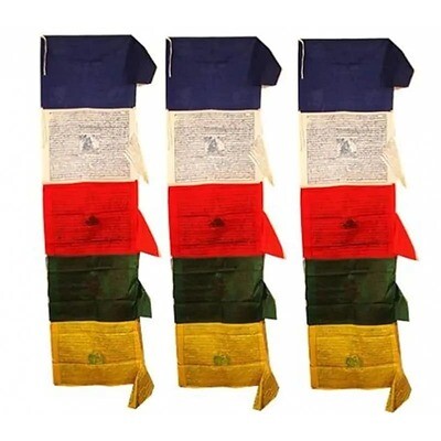 Banderas tibetanas verticales -- 140x32 cm