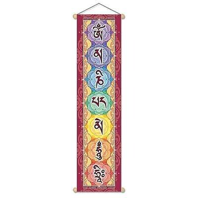 Mantra Chenresi Banner Om Mani Padme Hum Hri pequeño -- 15x