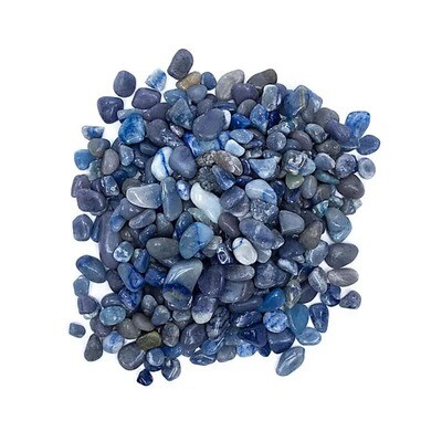 Piedras de Cuarzo azul pulido calidad A/B -- ±800g; ±0.5-2.5cm