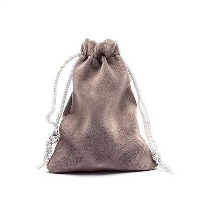 Bolsa de regalo de terciopelo gris XS -- 7x9cm