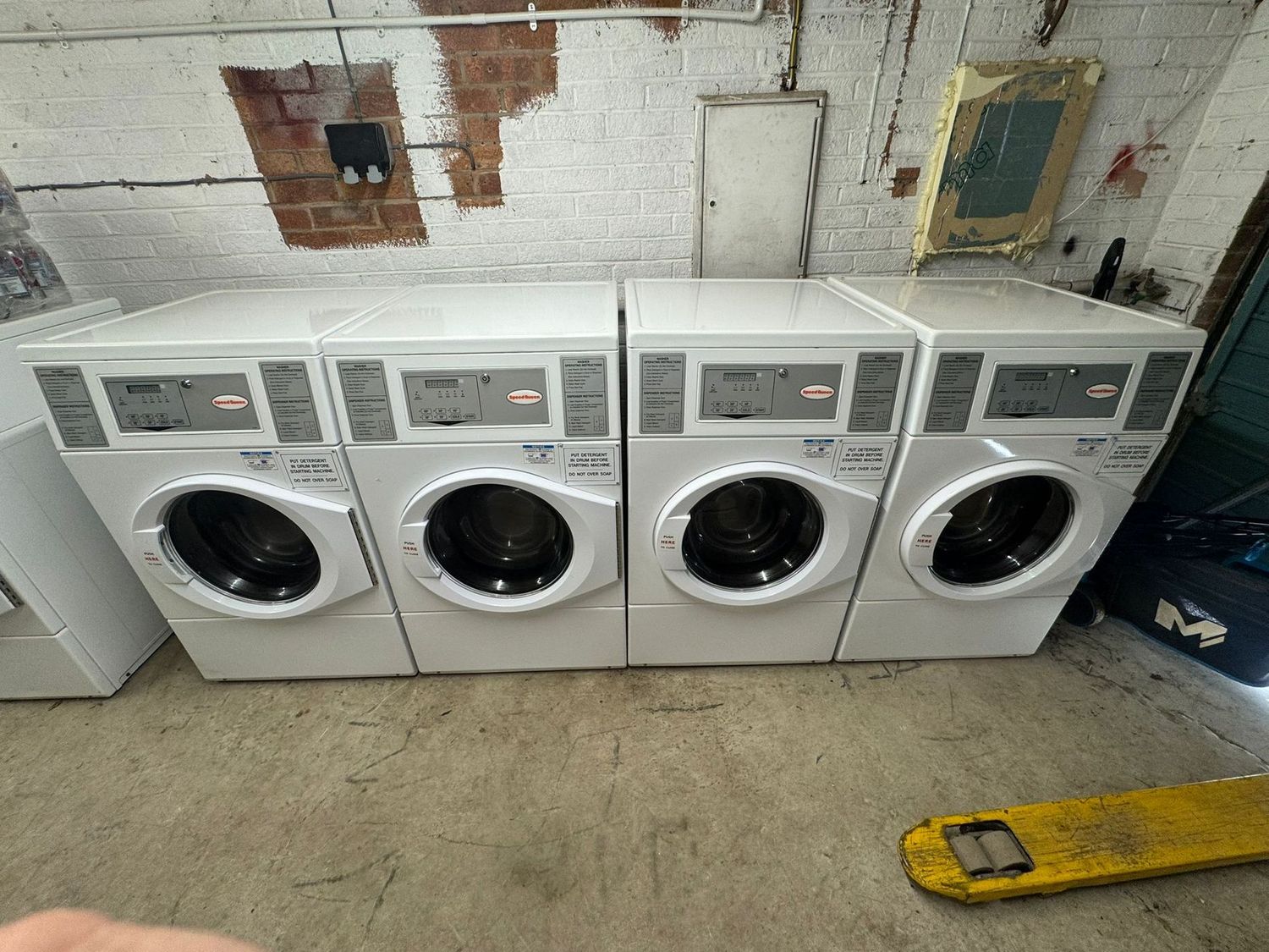 4 x Fully Serviced Speed Queen 10kg Commercial Pump Drain Washing Machines