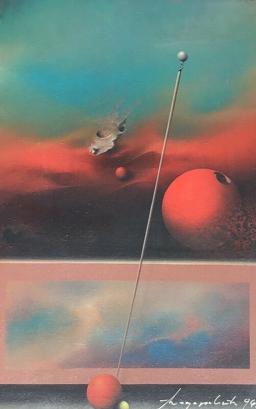 Surrealist Oil on Canvas
