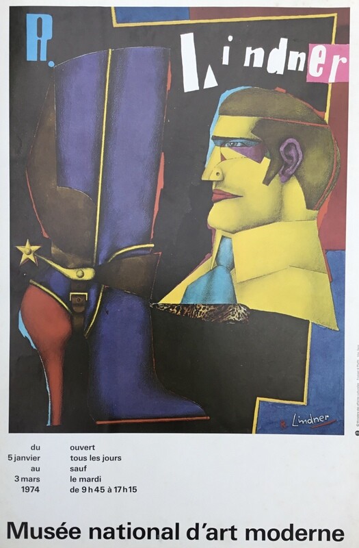 Original R. Linder French Art Exhibition Poster