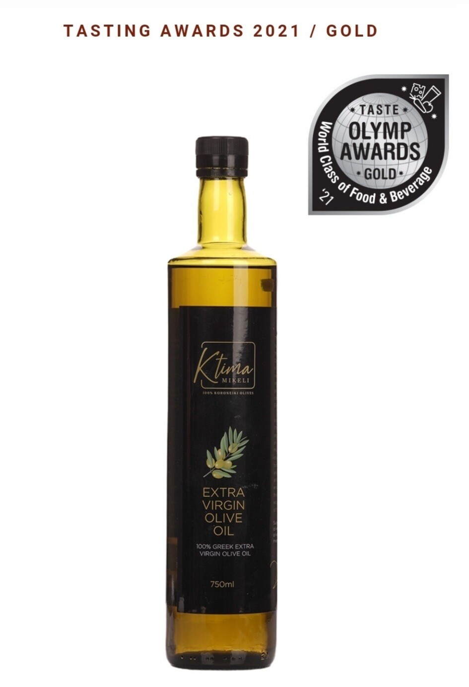 Gold Award 750ml Extra Virgin Olive oil MIKELI [2023 Harvest]