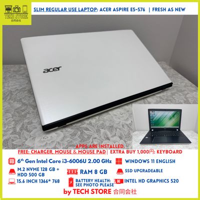 Acer Aspire E5-576 6th Gen 8GB 128GB 500GB