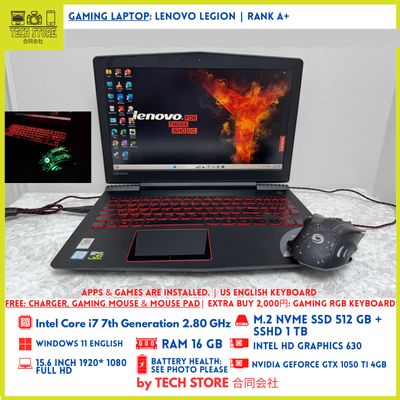 Lenovo Legion Y520-15IKBN i7 16GB 512GB 1TB GTX 1050 US Keyboard