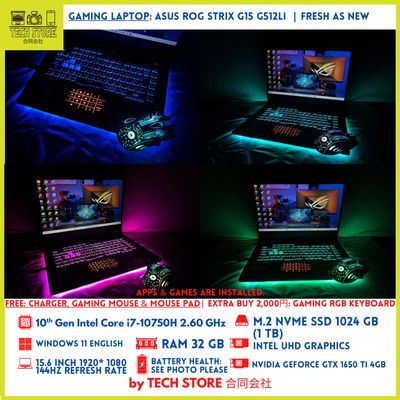 ASUS ROG STRIX G512LI i7 10th Gen 32GB 1TB GTX 1650 Ti