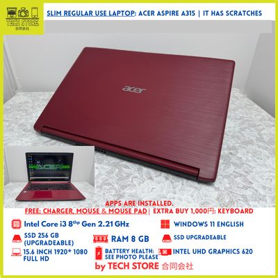 Acer Aspire A315 8th Gen 8GB 256GB