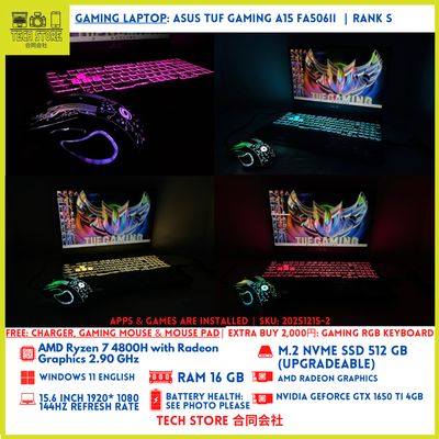 ASUS TUF GAMING A15 FA506II R7 16GB 512GB