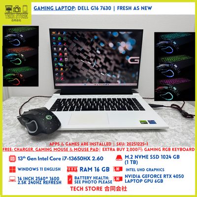 DELL G16 7630 i7 13th Gen RTX 4050 2.5K 240Hz DELL G16 7630 i7 13th Gen RTX 4050 2.5K 240Hz