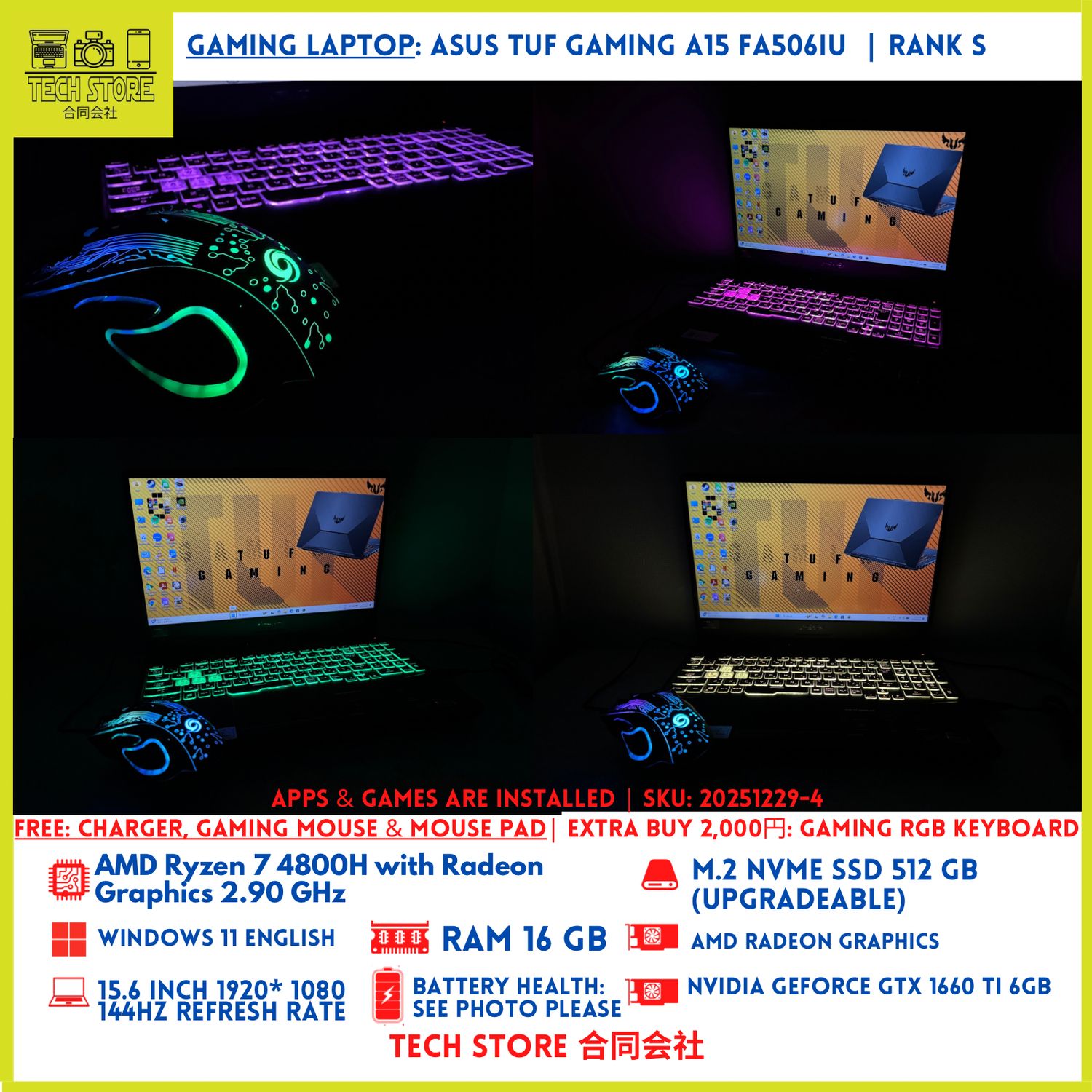 ASUS TUF GAMING A15 FA506IU R7