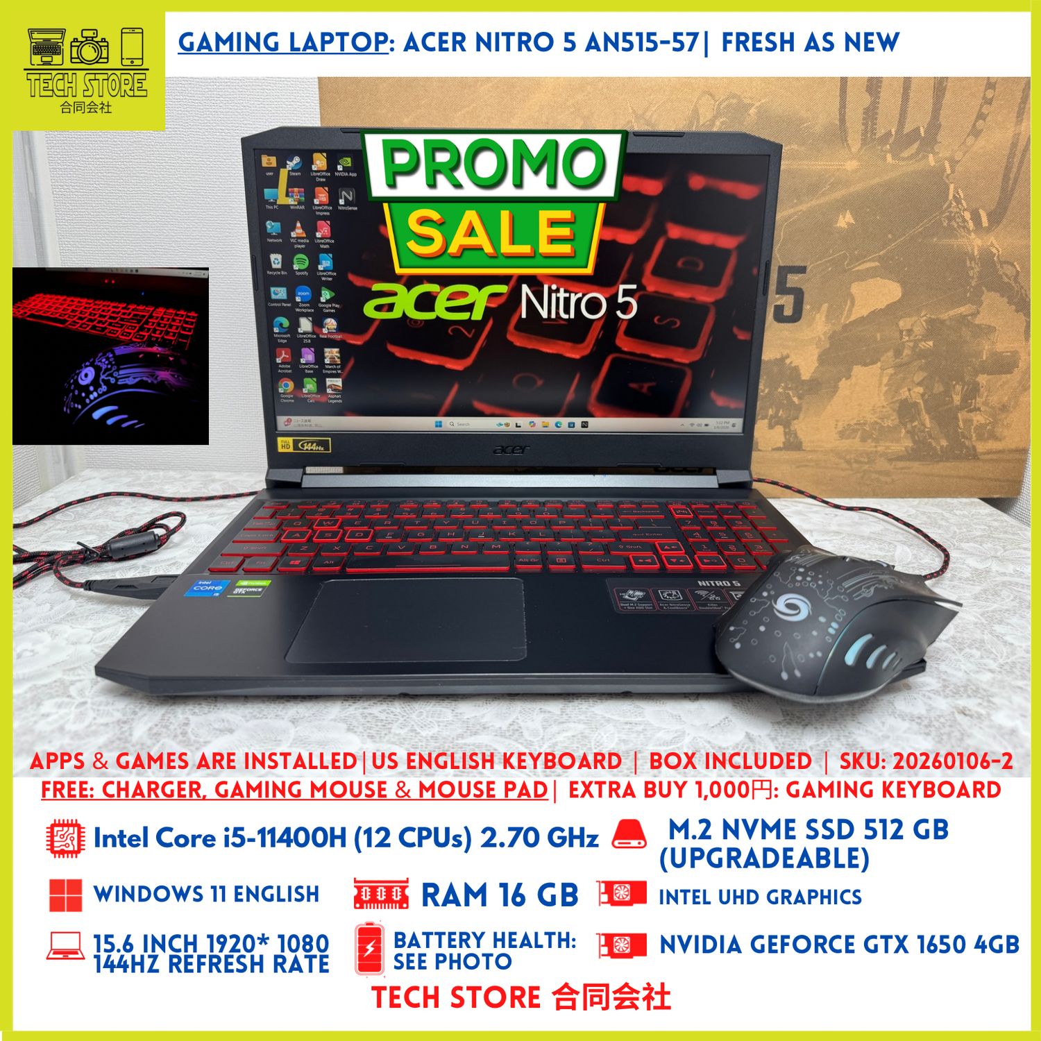 Acer Nitro 5 AN515-57 i5