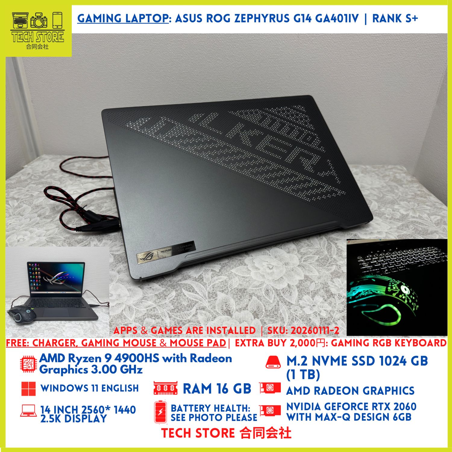 ASUS ROG Zephyrus G14 GA401IV R9