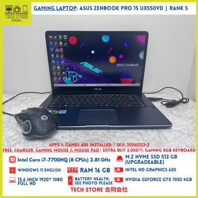 ASUS ZenBook Pro 15 UX550VD i7 GTX