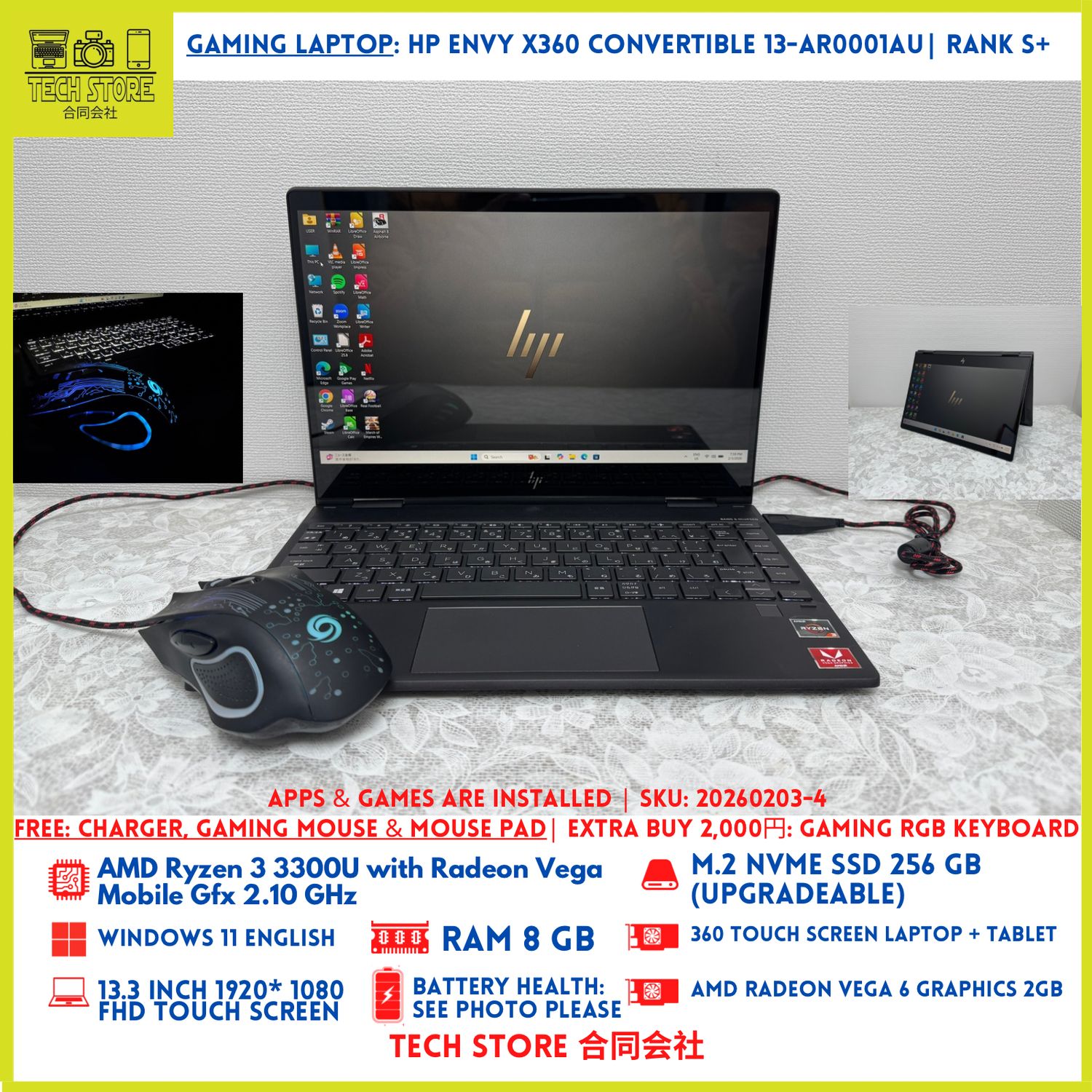 HP ENVY x360 Convertible 13-ar0001au R3