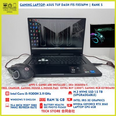 ASUS TUF DASH F15 FX516PM 1.5TB RTX 3060