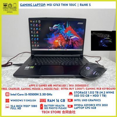 MSI GF63 Thin 10UC RTX 3050