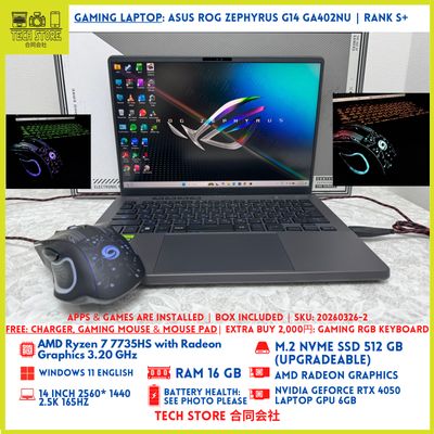 ASUS ROG Zephyrus G14 GA402NU RTX 4050