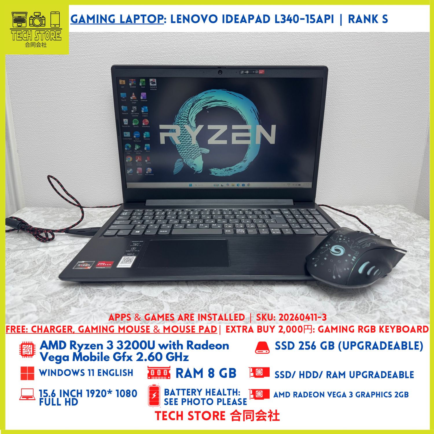 Lenovo IdeaPad L340-15API R3