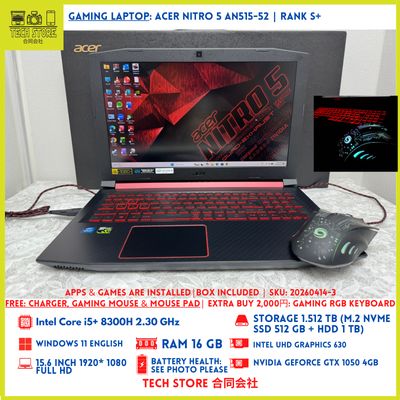 Acer Nitro 5 AN515-52 1.512 TB COD Ok