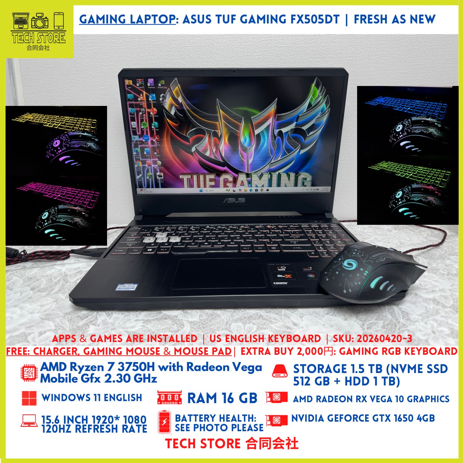 ASUS TUF Gaming FX505DT R7