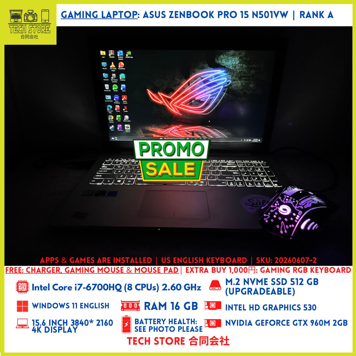 ASUS ZenBook Pro 15 N501VW i7