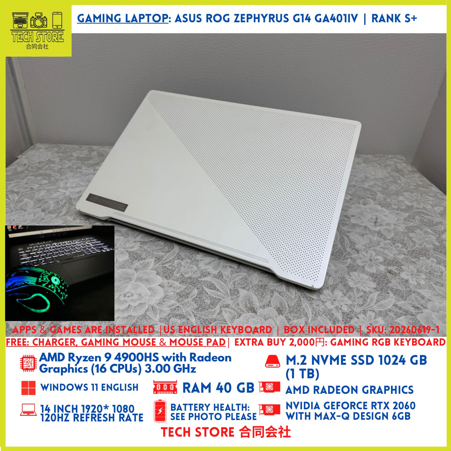 ASUS ROG Zephyrus G14 GA401IV R9