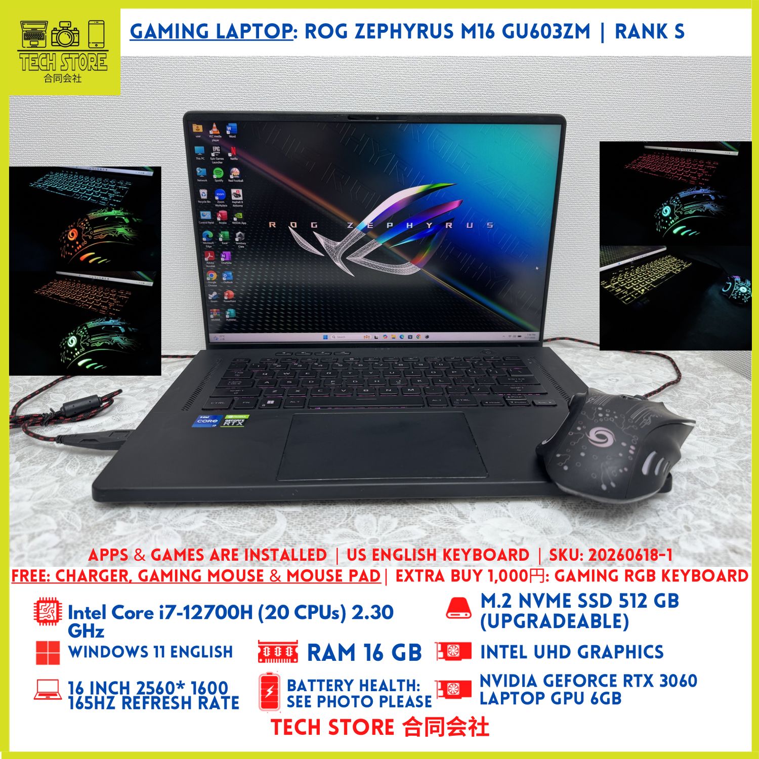 ASUS ROG Zephyrus M16 GU603ZM
