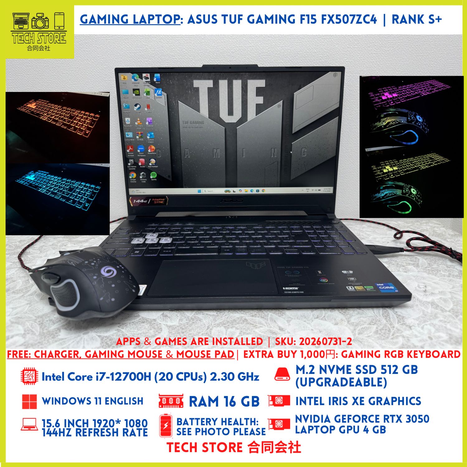 ASUS TUF Gaming F15 FX507ZC4