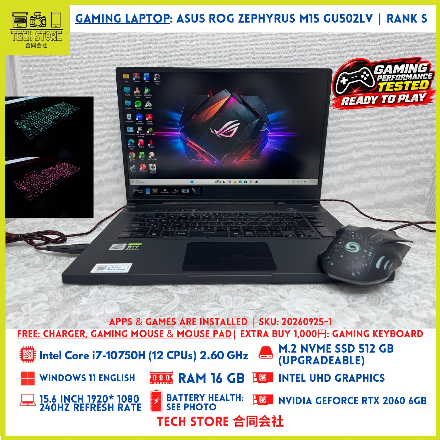 ASUS ROG Zephyrus M15 GU502LV