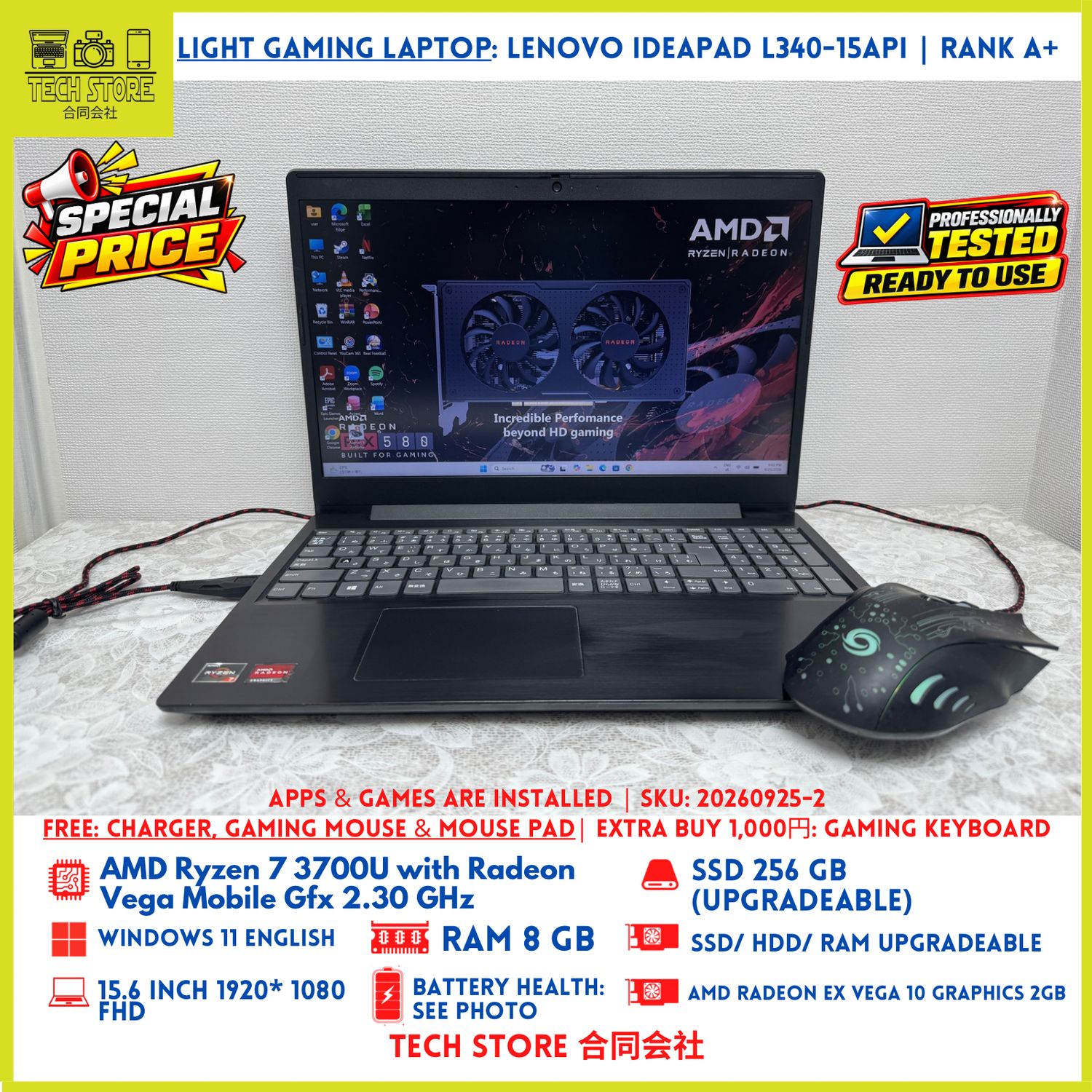 Lenovo IdeaPad L340-15API R7
