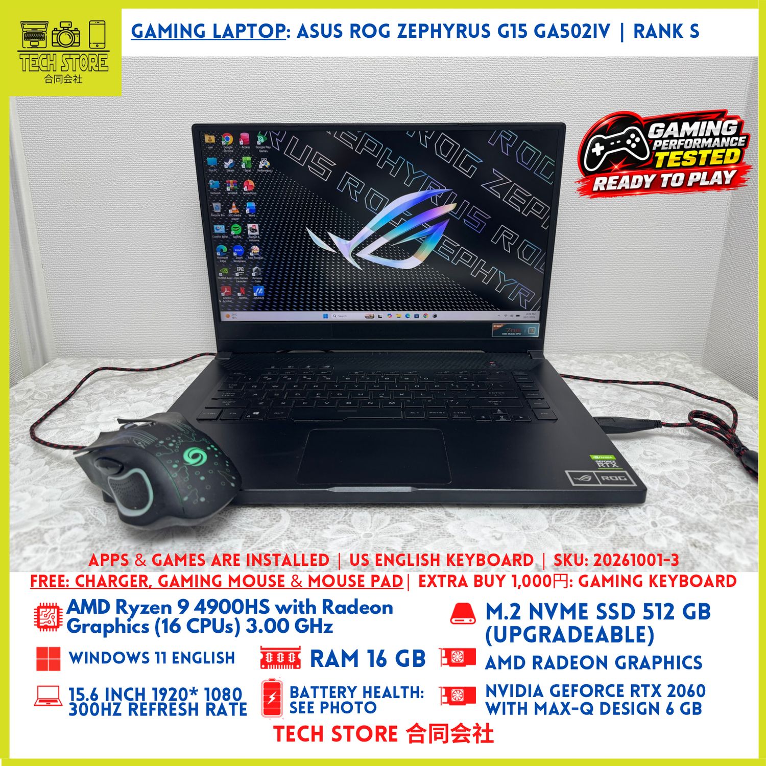 ASUS ROG Zephyrus G15 GA502IV R9