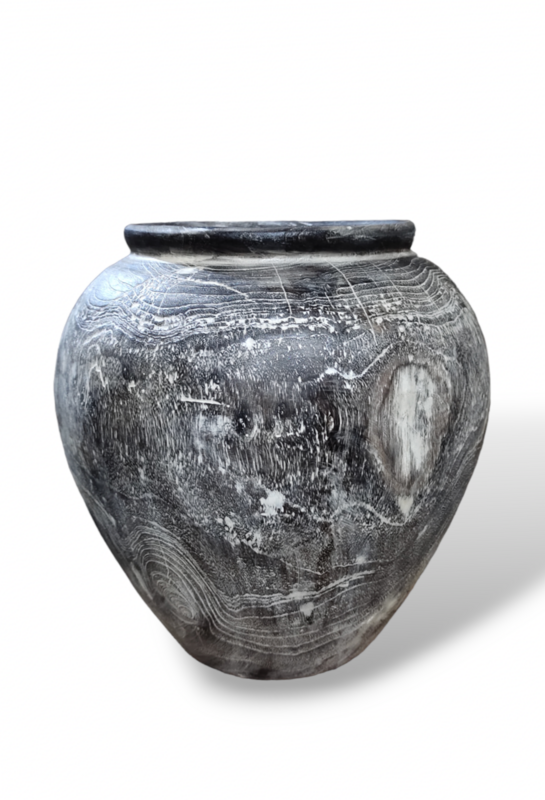 Guci vase white wash