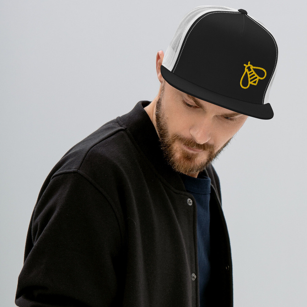 Droneit Snapback Trucker Cap Droneit Snapback Trucker Cap, Color: Black/ White